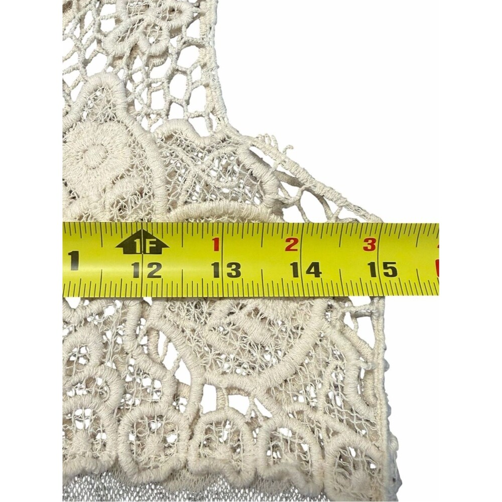 Issi Womens Boho Fairy Crochet Lace Tank Top Size L Beachy Coquette Cottage - Picture 5 of 8